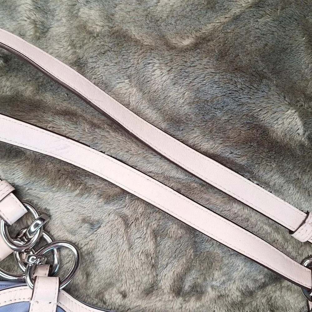 COACH Alexandra Chain Leather Blue And Ivory‎ Bag